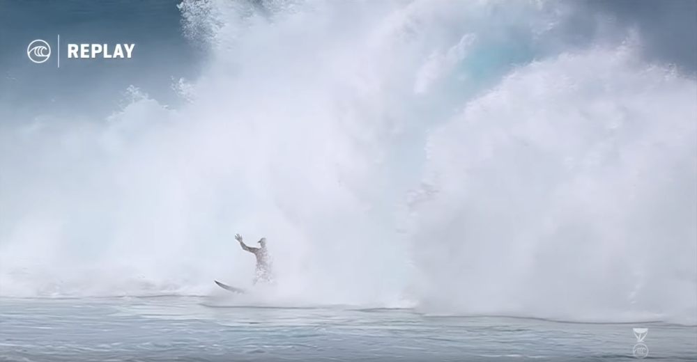 Gabriel Medina getting rocked by a closeout:  “Hair of the dog it maybe? It’s just one sip of beer how bad can it b—“